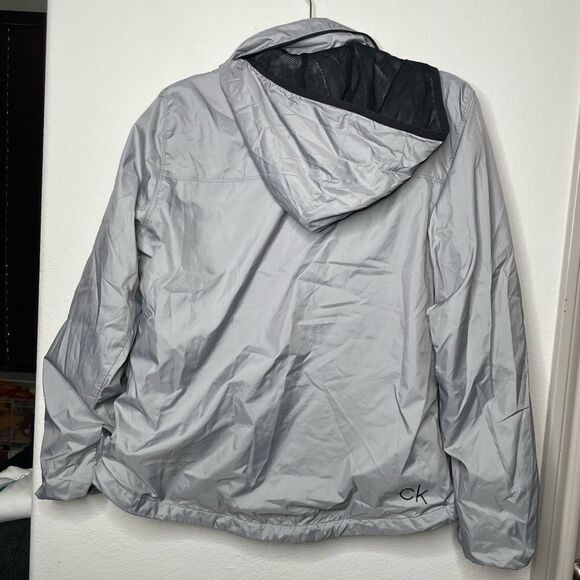 Calvin Klein Silver Windbreaker Jacket - Picture 2 of 4
